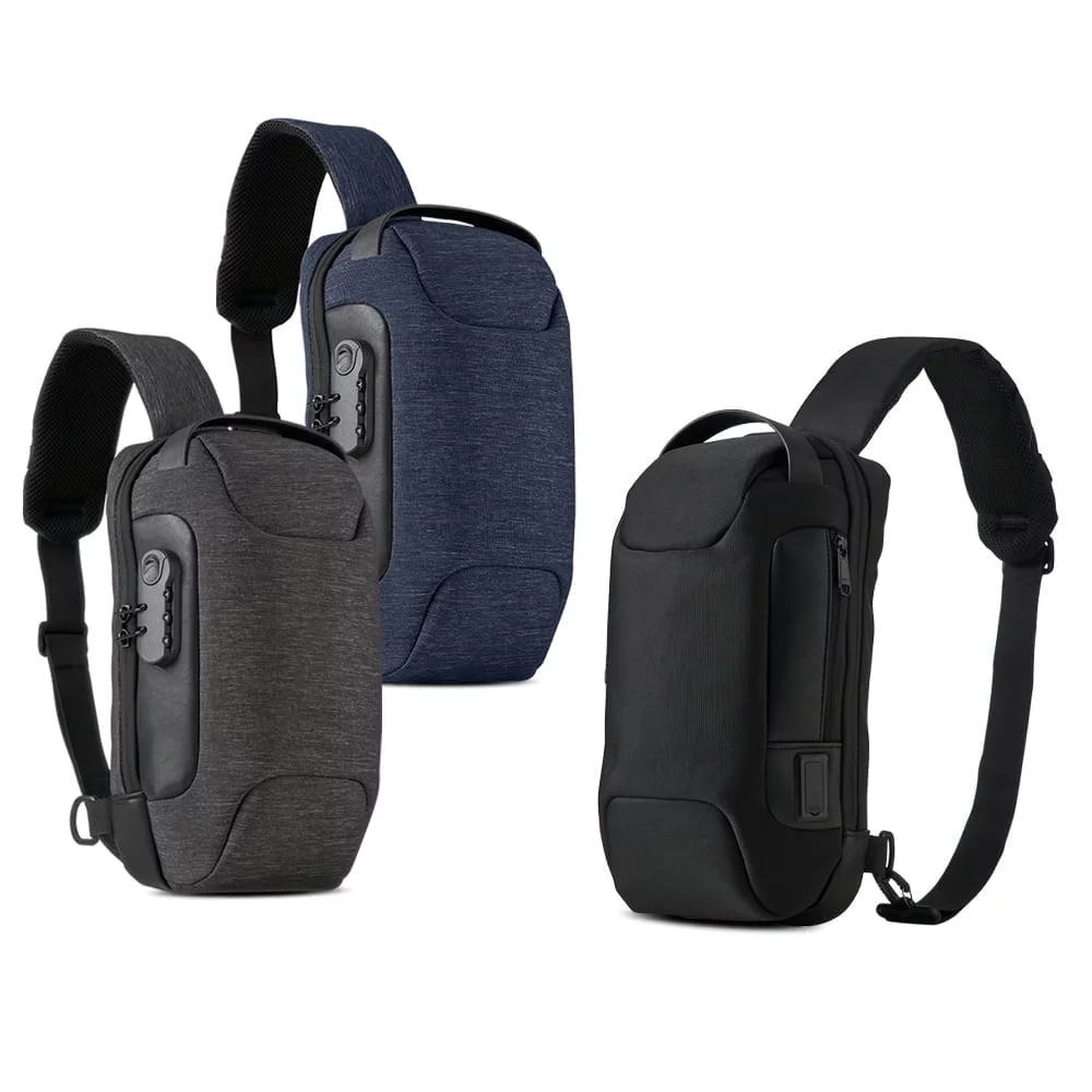 Mochila de Ombro USB Anti-Furto - X04058 - Mochilas Brinde Personalizado - Zen Brindes