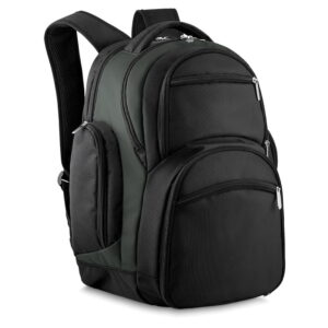 Mochila de Poliéster para Notebook com Compartimento Térmico Prata na Zen Brindes - Presente Personalizado