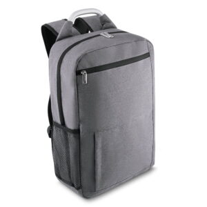 Mochila em Nylon para Notebook Prata na Zen Brindes - Presente Personalizado