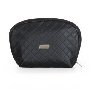 Necessaire Couro Matelassê Preto na Zen Brindes - Presente Personalizado