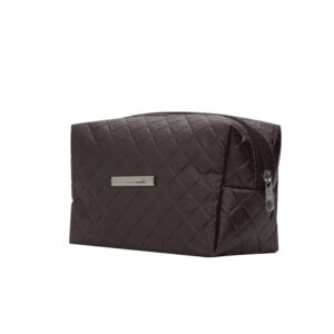 Necessaire Puff Matelassê Marrom na Zen Brindes - Presente Personalizado