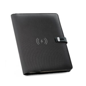 Pasta A5 com carregador wireless Emerge A5 Folder - S93581 - Pastas Brinde Personalizado - Zen Brindes
