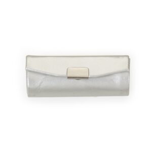 Porta Batom Couro Sintético Prata na Zen Brindes - Presente Personalizado