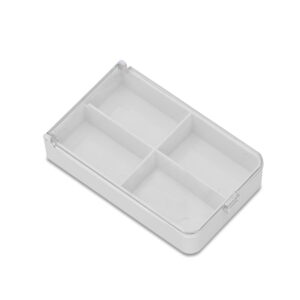 Porta Comprimido Plástico Branco ou Transparente na Zen Brindes - Presente Personalizado