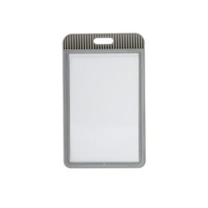 Porta Crachá Plástico - X06025 - Cinza -  Brinde Personalizado - Zen Brindes