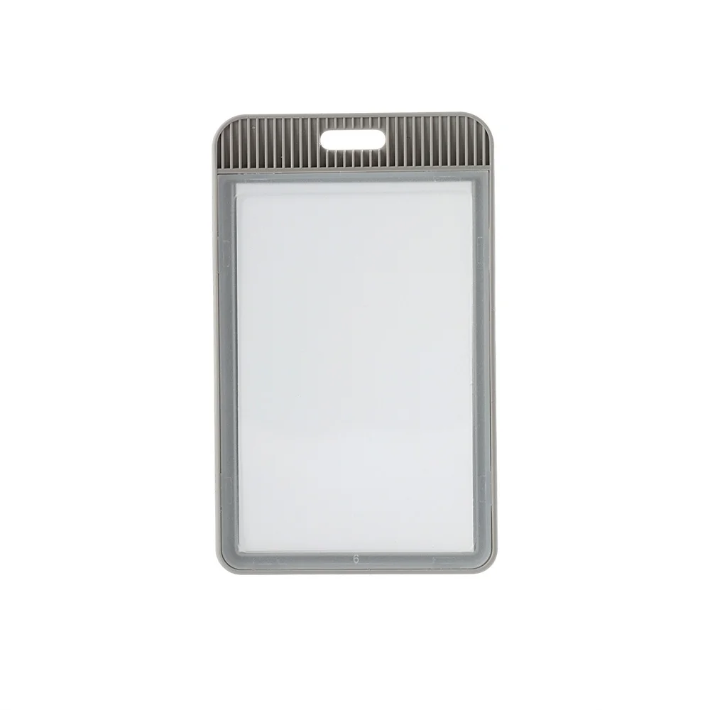 Porta Crachá Plástico - X06025 - Cinza -  Brinde Personalizado - Zen Brindes