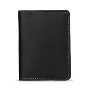 Porta Passaporte Bidins em Couro Sintético Preto na Zen Brindes - Presente Personalizado