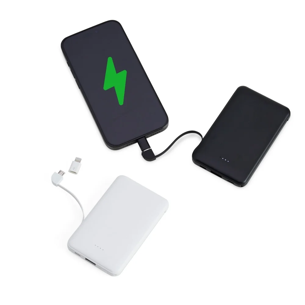 Power Bank Carregador Plástico 5.000mAh - X05089 - Power Banks Brinde Personalizado - Zen Brindes