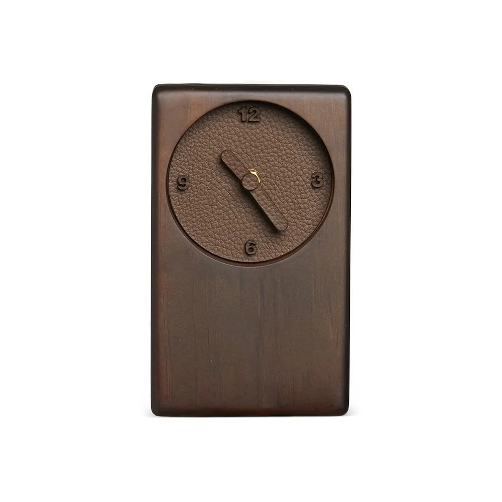 Relógio de Mesa Premium - X14907 - Marrom -  Brinde Personalizado - Zen Brindes