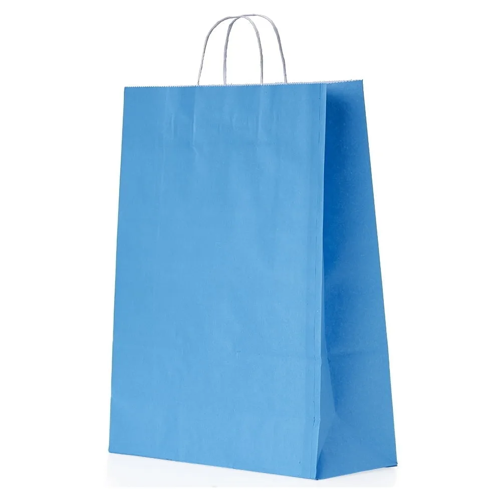 Sacola Kraft Grande Azul na Zen Brindes - Presente Personalizado