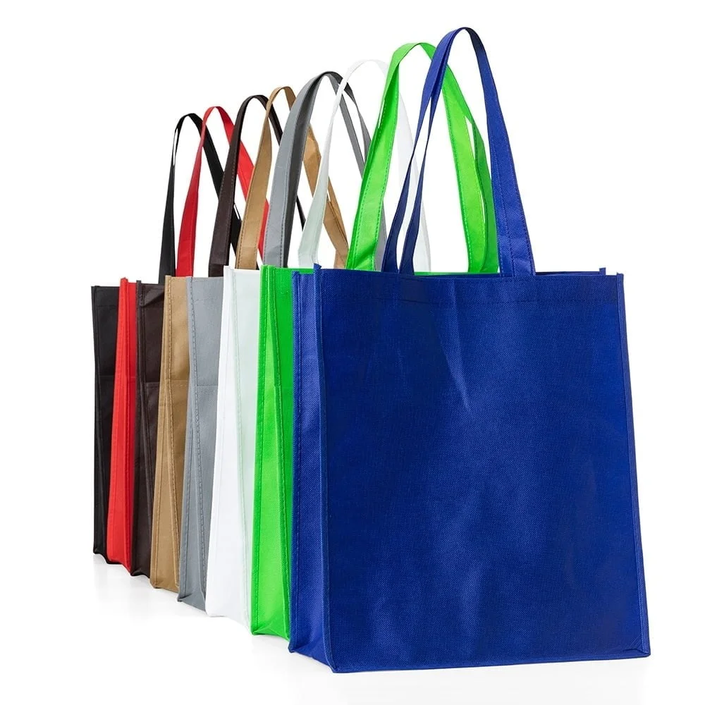 Sacola Reutilizável TNT com Bolso - X04043 - Eco bags Brinde Personalizado - Zen Brindes
