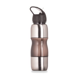 Squeeze Alumínio 600ml - X02048 - Preto -  Brinde Personalizado - Zen Brindes
