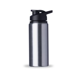 Squeeze Alumínio 600ml Prata na Zen Brindes - Presente Personalizado