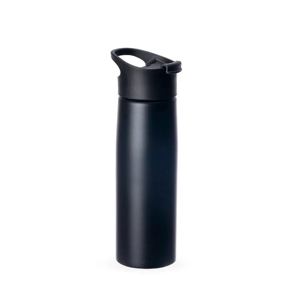 Squeeze Alumínio 750ml - X18638 - Preto -  Brinde Personalizado - Zen Brindes