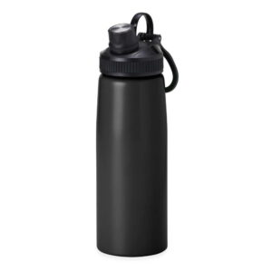 Squeeze Inox 900ml - X18706 - Preto -  Brinde Personalizado - Zen Brindes