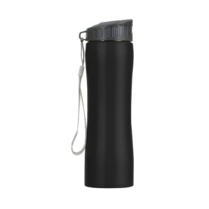 Squeeze Metal 600ml - X18558 - Preto -  Brinde Personalizado - Zen Brindes