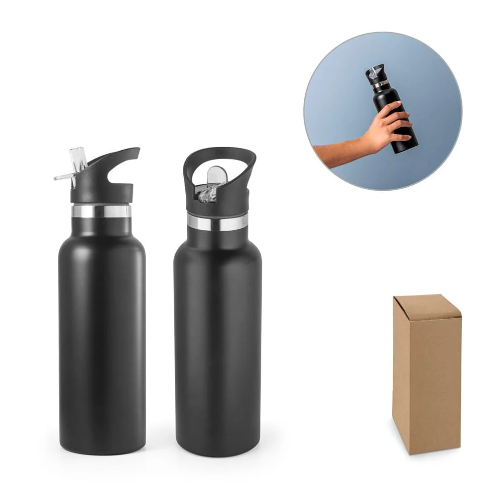 Squeeze em aço inox 570 mL Norton - S94316 - Squeezes Brinde Personalizado - Zen Brindes