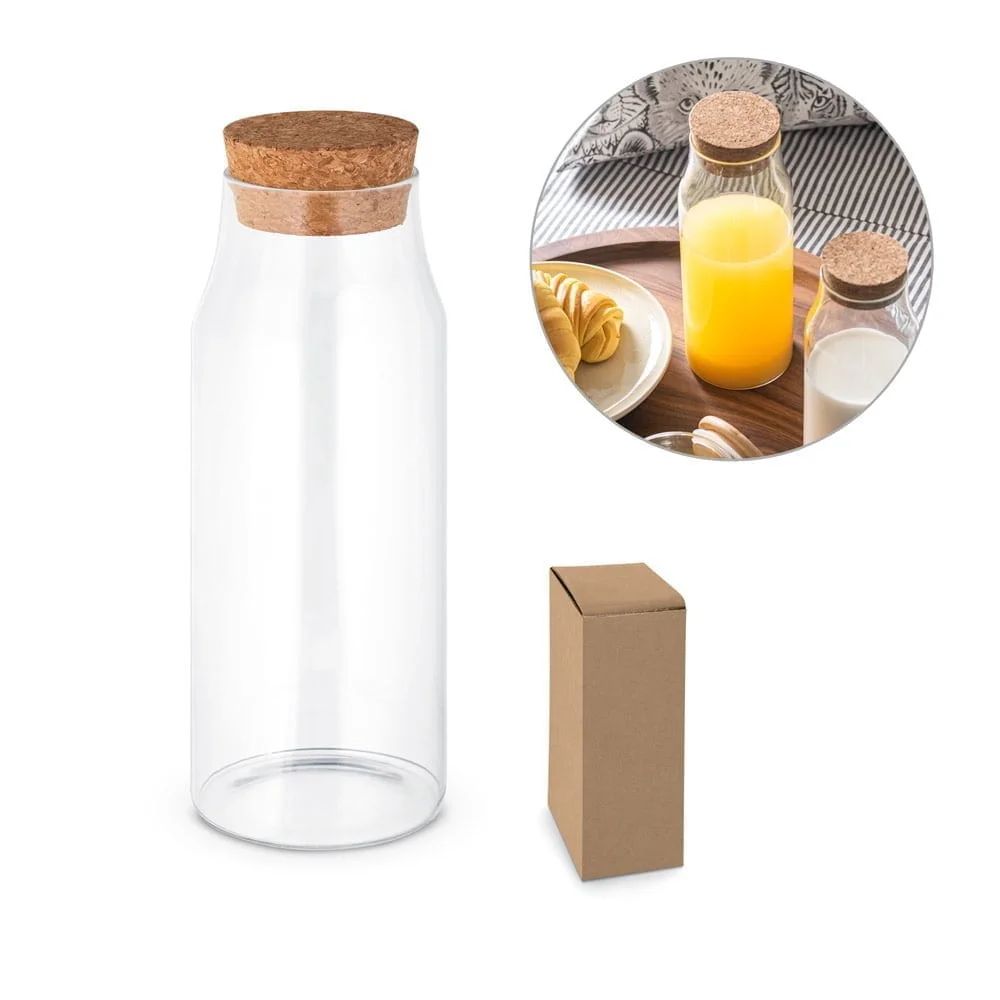 Squeeze em vidro Jasmin 1000 - S94236 - Squeezes Brinde Personalizado - Zen Brindes