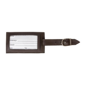 Tag Identificador de Bagagem para Viagem Marrom na Zen Brindes - Presente Personalizado